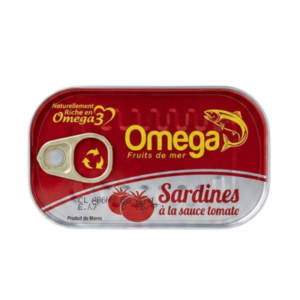 Omega Fruits de Mer Moroccan Sardines in Tomato Sauce - Canned Tin (125g 4.4 oz)