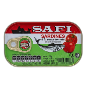 Safi Moroccan Sardines in Tomato Sauce - Canned Can (125g 4.4 oz)